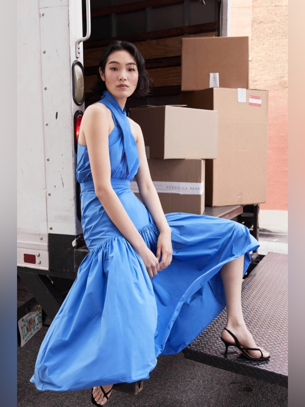 Veronica Beard Radley tiered taffeta midi dress